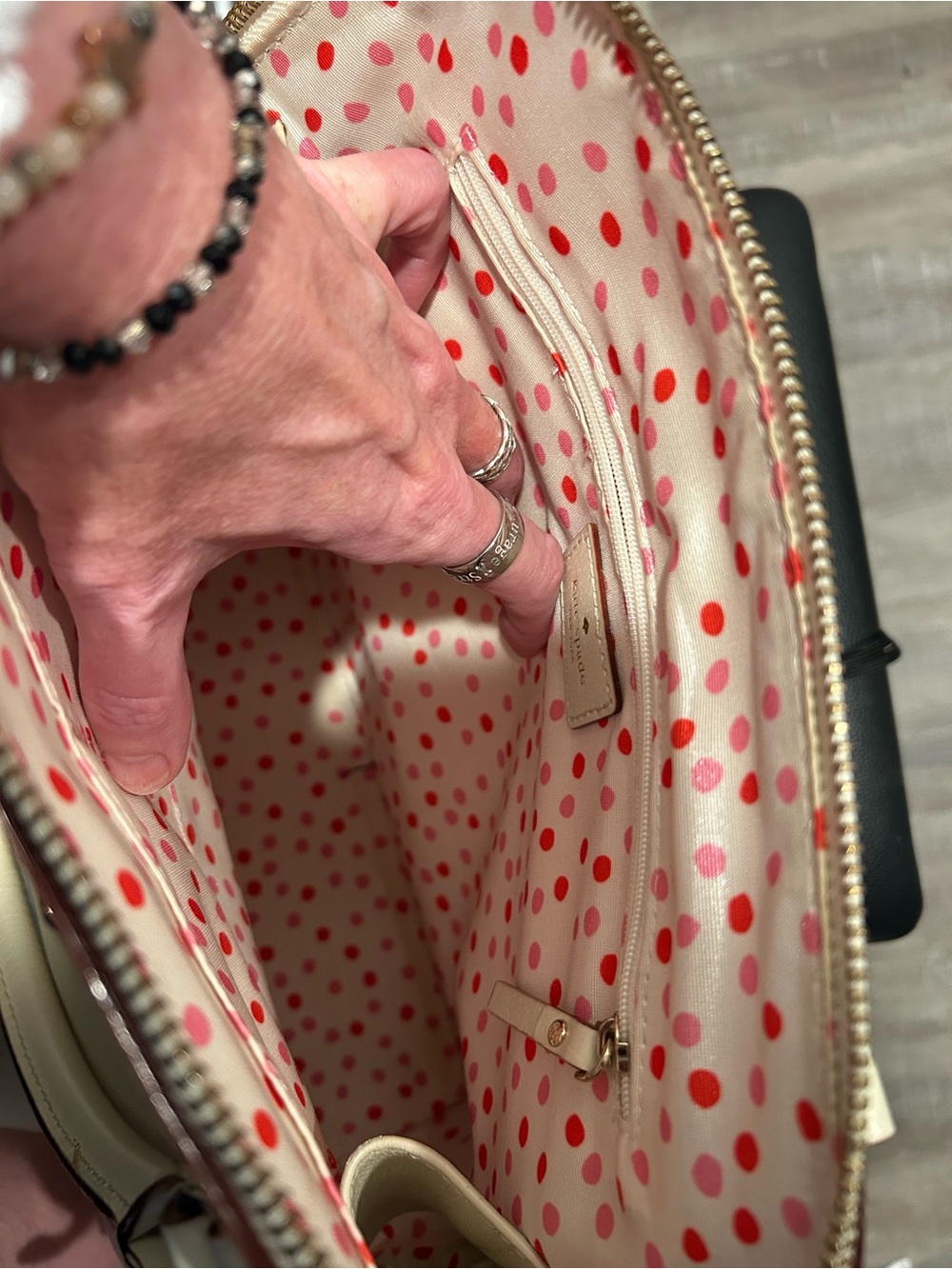 Kate Spade Cream Leather Satchel with Matching Wallet - Picture 8 of 10